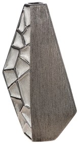 Βάζο Κεραμικό Ασημί χρώμα 21X8X36Cm 21X8X36Cm