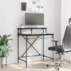 vidaXL Γραφείο Μαύρη Οξυά 80 x 50 x 90 cm Επεξεργασμένο ξύλο