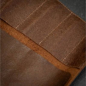 ΣΥΛΛΟΓΉ CHEF ΕSSENTIALS RUSTIC LEATHER STEAK KNIFE ROLL (4 POCKETS) BROWN