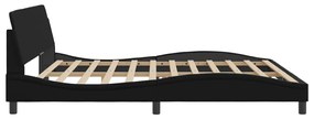 vidaXL Πλαίσιο Κρεβατιού με Κεφαλάρι Μαύρο 200x200 εκ. Συνθετικό Δέρμα