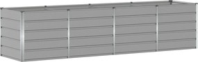 vidaXL Γλάστρα Ανοιχτό γκρι 320 x 80 x 75 εκ. Ατσάλι