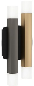 Φωτιστικό Επίτοιχο Eglo 390223 ESTANTERIOS Μαύρο Ματ (Black Mat)|Γκρι (Grey)|Καφέ (Brown) 3000K