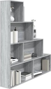 vidaXL Βιβλιοθήκη Γκρι Sonoma 155 x 24 x 160 εκ.