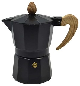 Καφετιέρα Espresso Με Ξύλινο Χέρι 807628 150ml Black Ankor Stainless Steel
