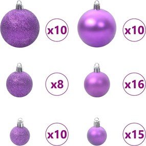 vidaXL Τεχνητό Χριστουγεννιάτικο Δέντρο Πράσινο και Λευκό 210 cm