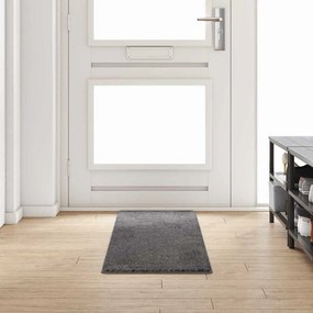 vidaXL Δερμάτινο Χαλί Γκρι 50 x 200 εκ. 100% Πολυπροπυλένιο Τούφτα