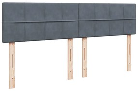 ΚΡΕΒΑΤΙ BOXSPRING ΜΕ ΣΤΡΩΜΑ ΣΚΟΥΡΟ ΓΚΡΙ 200X200 ΕΚ. ΒΕΛΟΥΔΙΝΟ 3287831