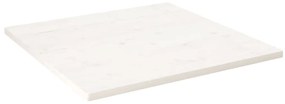 vidaXL Επιφάνεια Τραπεζιού Τετράγωνη Λευκή 70x70x2,5 εκ. Μασίφ Πεύκο