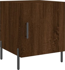 vidaXL Κομοδίνα 2 τεμ. Καφέ Δρυς 40 x 40 x 50 εκ. από Επεξεργ. Ξύλο