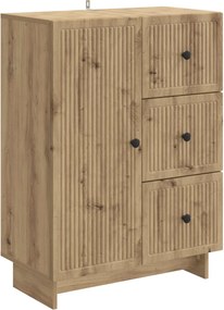 vidaXL Πλαϊνό γραφείο Artisan Δρυς 66 x 34,5 x 90 εκ