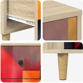 vidaXL Κομοδίνο HEESCH Sonoma Δρυς 36 x 33 x 60 εκ Επεξεργασμένο Ξύλο