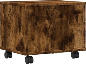 vidaXL Βάση Εκτυπωτή με Ρόδες Καπνιστή Δρυς 41x32x34,5 εκ.