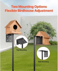 VEVOR 2370mm Bird Feeding Station 4 Hook Wild Bird Feeder Stand Pole