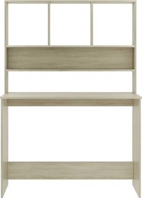 vidaXL Γραφείο με Ράφια Sonoma Δρυς 110x45x157 εκ. από Μοριοσανίδα