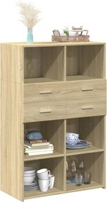 vidaXL Ντουλάπι Sonoma Δρυς 80x42,5x124 εκ. από Επεξεργασμένο Ξύλο