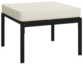 vidaXL Υποπόδια Κήπου 2 τεμ. 60x60x35 εκ Ατσάλι με Μαξιλάρια Χρ. Άμμου