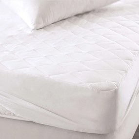 Επίστρωμα Καπιτονέ 130 Με Λάστιχο White Ρυθμός Double 160x200cm Cotton-Polyester