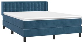 ΚΡΕΒΑΤΙ BOXSPRING ΜΕ ΣΤΡΩΜΑ ΣΚΟΥΡΟ ΜΠΛΕ 140X190 ΕΚ. ΒΕΛΟΥΔΙΝΟ 3131199