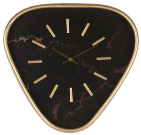 Ρολόι Τοίχου ArteLibre Μαύρο/Χρυσό Μέταλλο/MDF 40x38x6cm