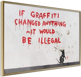 Αφίσα - Banksy: If Graffiti Changed Anything - 30x20 - Χρυσό - Χωρίς πασπαρτού