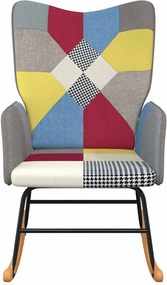 vidaXL Πολυθρόνα Κουνιστή Σχέδιο Patchwork Υφασμάτινη
