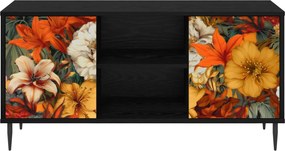 vidaXL Ντουλάπι TV GENNEP 102 x 33 x 51 εκ Μαύρη Δρυς