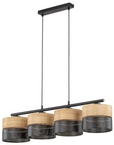 Κρεμαστό Φωτιστικό Οροφής 4xE27 15W IP20 Μαύρο Nicol 4802 TK Lighting-4802-Μαύρο 4802