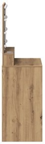 vidaXL Καθρέφτης με LED Φώταartisan oak 50x41x135 εκ