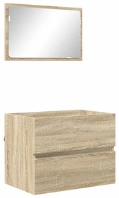 vidaXL Σετ Επίπλων Μπάνιου με συρτάρι Δρύς Sonoma Επεξεργασμένο ξύλο