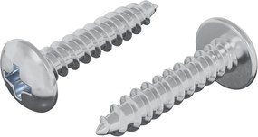 vidaXL Ξυλοβίδες 2 pcs Ασημί M4 x 20 mm Ατσάλι