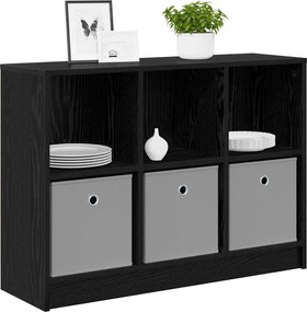 vidaXL Πλαϊνό γραφείο Μαύρη Οξυά 88,5 x 27,5 x 63,5 εκ