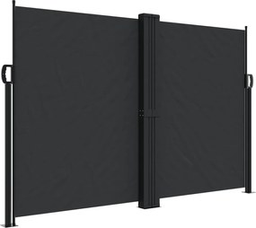 vidaXL Σκίαστρο Πλαϊνό Συρόμενο Μαύρο 160 x 600 εκ.