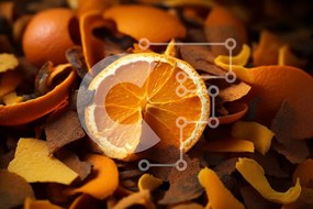 Σετ των 2 Intra Συλλεκτικό Ξύλινο Παζλ Plywood  4mm - Φλούδες και φέτες πορτοκαλιού Σε Ξύλινο Κουτί - Διαστάσεις: 10x10 cm – 25 κομμάτια