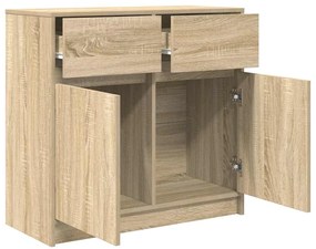 vidaXL Συρταριέρα με Συρτάρια Sonoma Δρυς 80x34x76 εκ. από Επεξ. Ξύλο