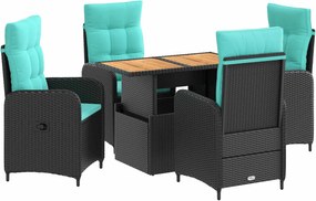 vidaXL Σετ Εξωτερικής Τραπέζης 5 pcs συνθετικό ρατάν