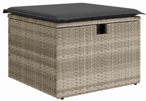 vidaXL Σετ Καναπέ Κήπου με μαξιλάρι 8 pcs Γκρι συνθετικό ρατάν