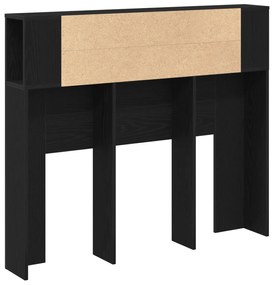 vidaXL Κεφαλάρι Ντουλάπα Μαύρη Βελανιδιά 120x19x104,5 εκ Επεξεργασμένο Ξύλο