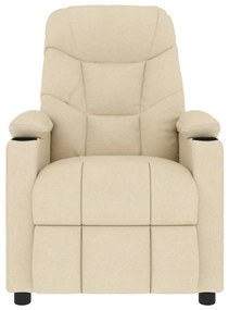 vidaXL Πολυθρόνα Μασάζ Κρεμ Υφασμάτινη