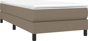 vidaXL Κρεβάτι Boxspring με Στρώμα Taupe 90x190 εκ.Υφασμάτινο