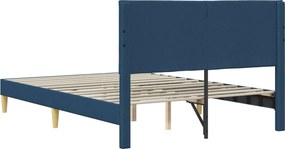 vidaXL Σκελετός Κρεβατιού Μπλε 120 x 200 cm Ύφασμα