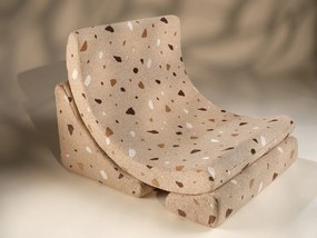 Terrazzo Καρεκλα Moon Υφασμα Μπουκλε / Σενιλ Μπεζ