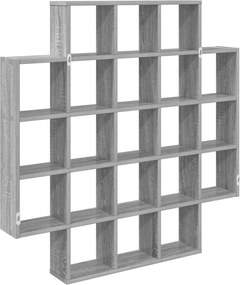 vidaXL Ράφι Τοίχου Γκρι Sonoma 100 x 13 x 100 εκ
