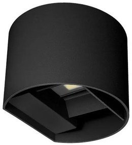 Απλίκα Φωτιστικό Τοίχου LED 10W 3CCT IP54 Glass Diffuser Arte Illumina Pro Eurolamp-145-20252-Μαύρο 145-20252