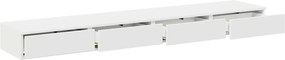 vidaXL Συρτάρια κρεβατιού Λευκό 200 x 36,5 x 16,5 εκ