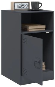 vidaXL Κομοδίνο Ανθρακί 34,5x39x62 εκ. από Χάλυβα