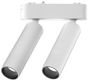 Σποτ Μαγνητικής Ράγας Bisqit VK/04469/TR/W/DW/L/2 40V Ultra Slim LED 2x6W 2700K-6000K 705lm 24° CRI>90 IP20 White VKLed