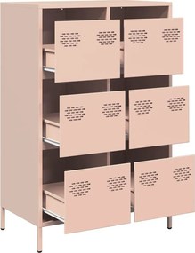 vidaXL Ντουλάπι Ροζ 68 x 39 x 101,5 εκ. από Χάλυβα