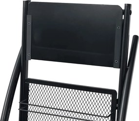 vidaXL Ραφιέρα Περιοδικών Μαύρη A4 40 x 32 x 131 εκ.