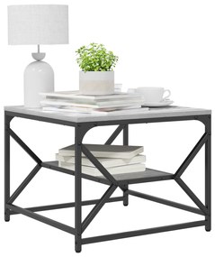 vidaXL Τραπέζι Καφέ με Ράφι - Γκρι Σονόμα - 51x50x40 εκ. - Κατασκευασμένο από Επεξεργασμένο Ξύλο