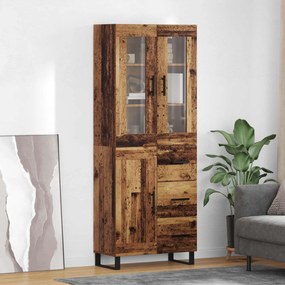 vidaXL Highboard 2 pcs Παλιό Ξύλο 69,5 x 34 x 180 εκ.